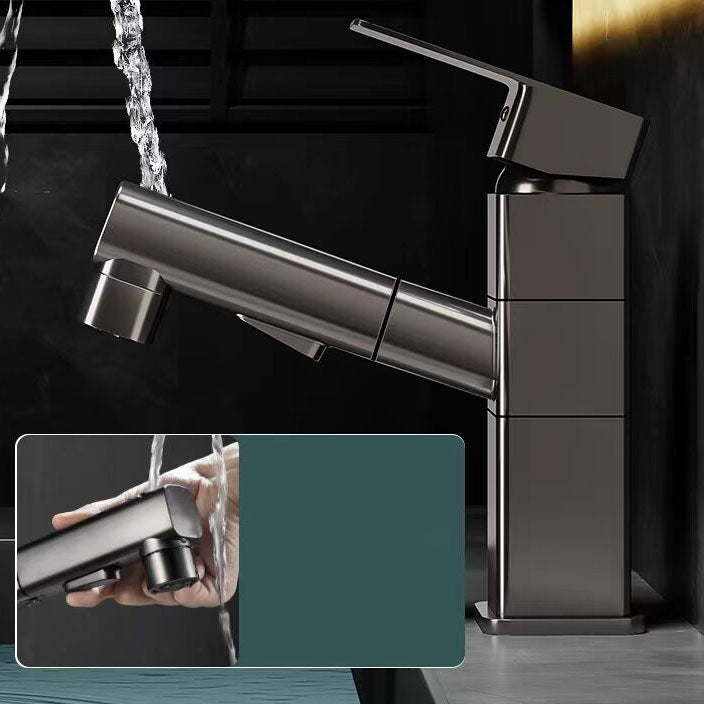 Avtoit | Bathroom Vessel Faucet Swivel Spout Single Handle Faucet with Pull-Out Spray Head