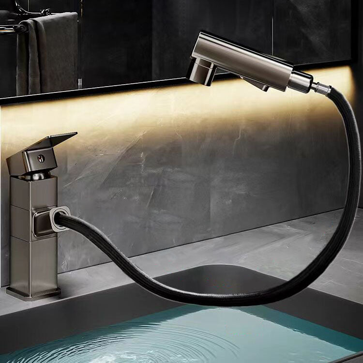 Avtoit | Bathroom Vessel Faucet Swivel Spout Single Handle Faucet with Pull-Out Spray Head