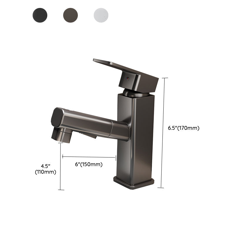 Avtoit | Bathroom Vessel Faucet Swivel Spout Single Handle Faucet with Pull-Out Spray Head