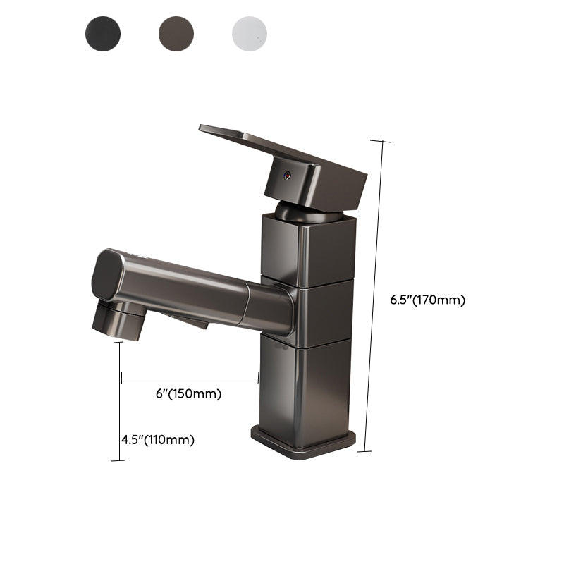 Avtoit | Bathroom Vessel Faucet Swivel Spout Single Handle Faucet with Pull-Out Spray Head