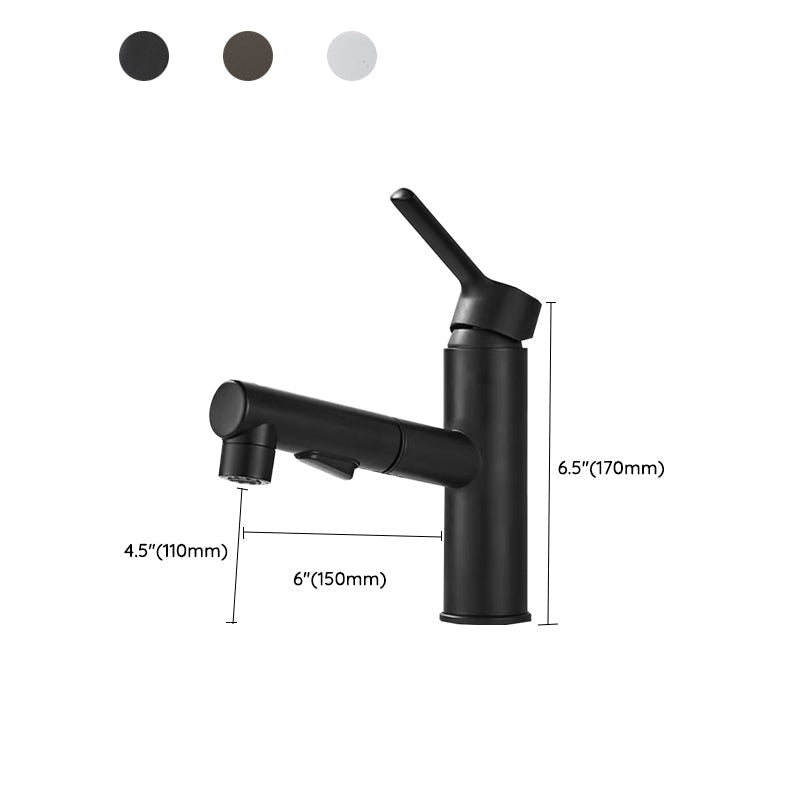 Avtoit | Bathroom Vessel Faucet Swivel Spout Single Handle Faucet with Pull-Out Spray Head