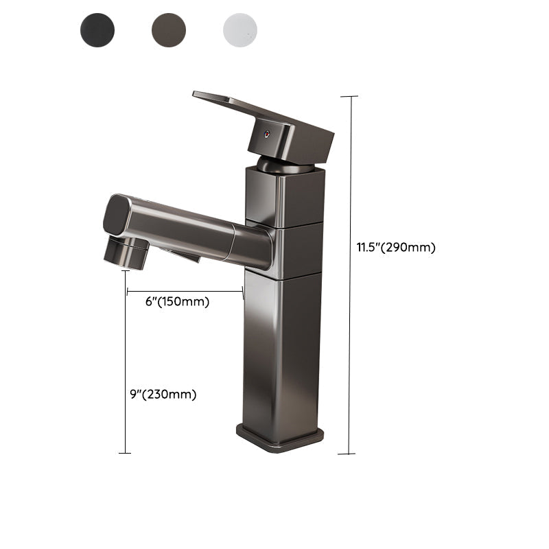 Avtoit | Bathroom Vessel Faucet Swivel Spout Single Handle Faucet with Pull-Out Spray Head