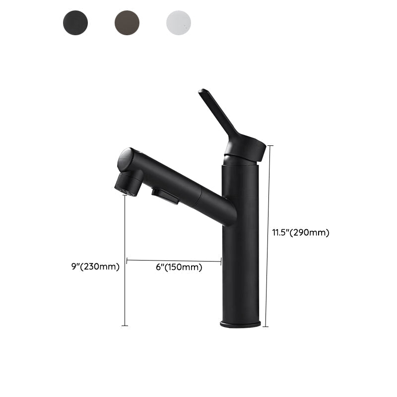 Avtoit | Bathroom Vessel Faucet Swivel Spout Single Handle Faucet with Pull-Out Spray Head