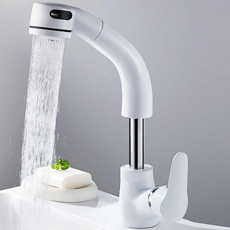 Avtoit | Vessel Sink Bathroom Faucet with Swiveling Spout Single Lever Faucet with Pull-Out Spray