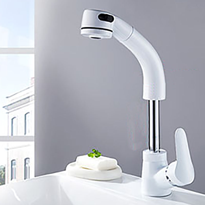 Avtoit | Vessel Sink Bathroom Faucet with Swiveling Spout Single Lever Faucet with Pull-Out Spray