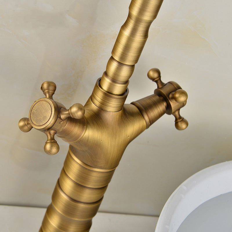 Avtoit | Deck Mounted Copper Roman Tub Faucet Double Handles Roman Tub Faucet Set