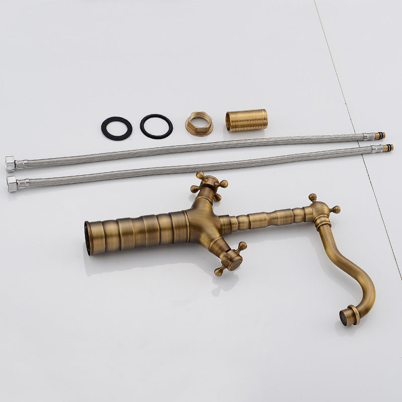 Avtoit | Deck Mounted Copper Roman Tub Faucet Double Handles Roman Tub Faucet Set