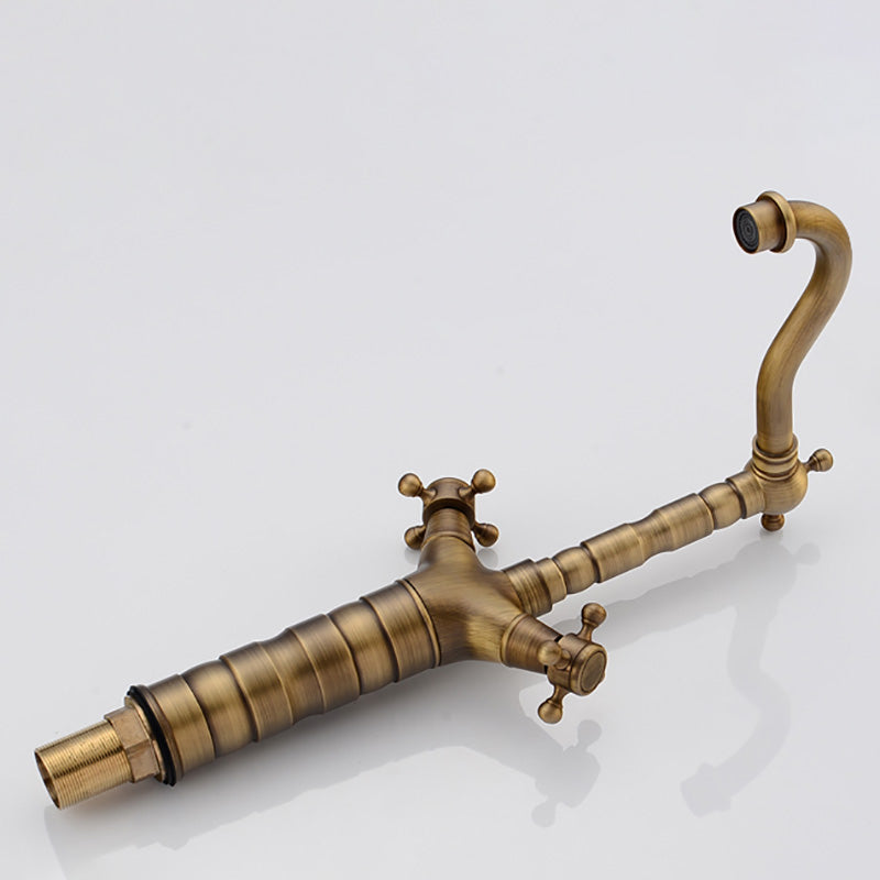 Avtoit | Deck Mounted Copper Roman Tub Faucet Double Handles Roman Tub Faucet Set