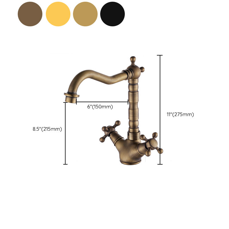 Avtoit | Deck Mounted Copper Roman Tub Faucet Double Handles Roman Tub Faucet Set