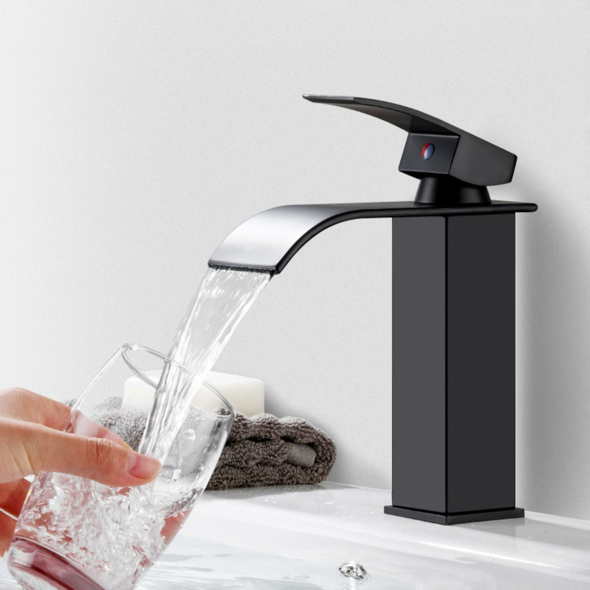 Avtoit | Basin faucet lever handle waterfall outlet bathroom fixture