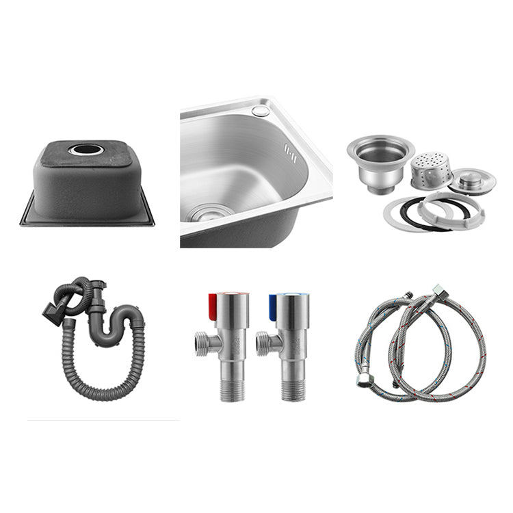 Avtoit | Modern Bar Prep Mirror Stainless Steel with Faucet Workstation Rack