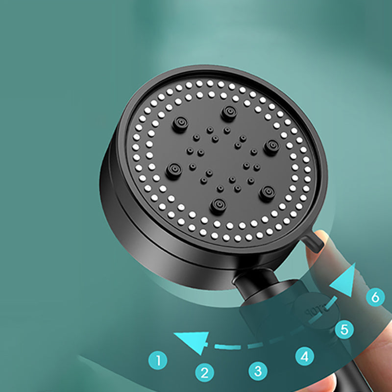 Avtoit | Modern 6 Setting Shower Head Adjustable Spray Pattern Matt Black Round Shower Head
