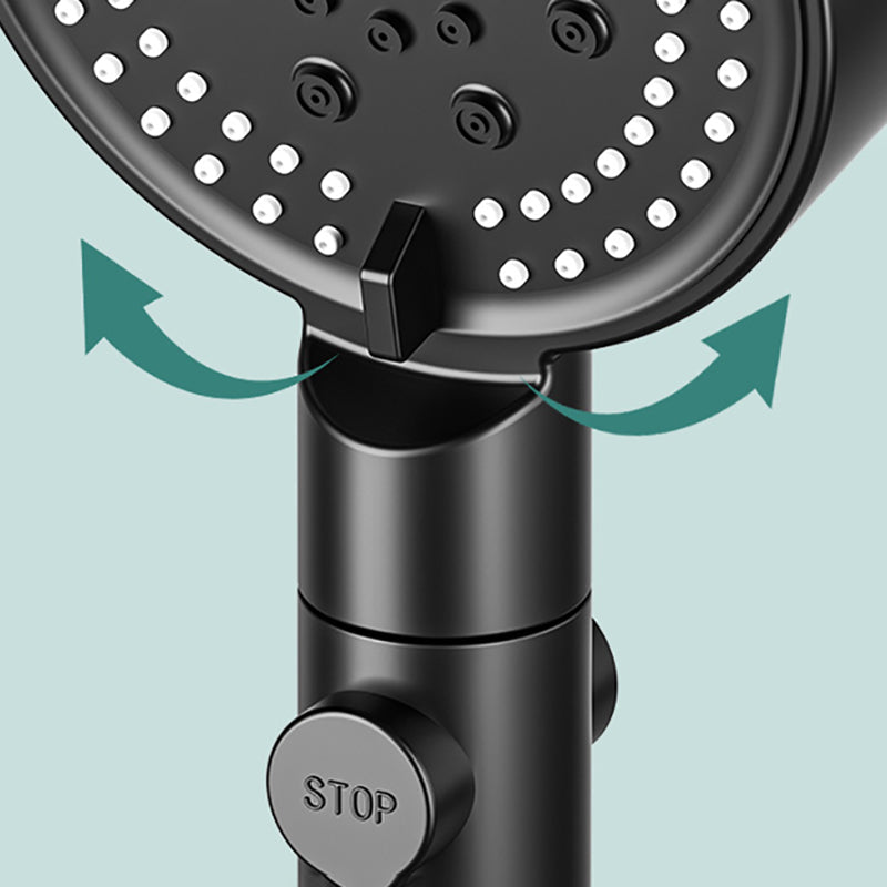 Avtoit | Modern 6 Setting Shower Head Adjustable Spray Pattern Matt Black Round Shower Head