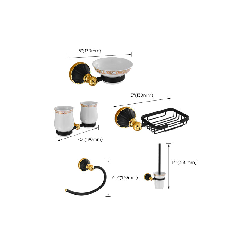 Avtoit | Traditional Bathroom Accessories Set Towel Bar Bathroom Shelf Black Bathroom Accessories Set