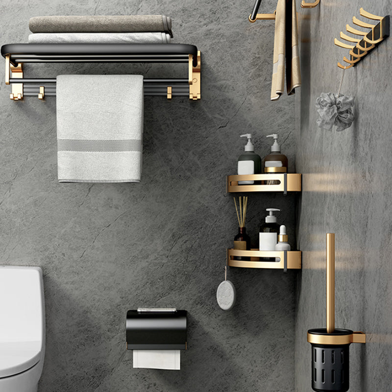 Avtoit | Modern Bathroom Accessories Set Paper Holder Towel Bar Black Bathroom Accessories Set