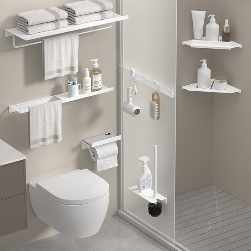 Avtoit | Modern White Bathroom Accessory Set Bathroom Shelf Paper Holder Bathroom Accessory Kit