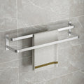 Avtoit | Modern Bathroom Accessories Set Silver Bathroom Shelf Towel Holder Bathroom Accessories Kit