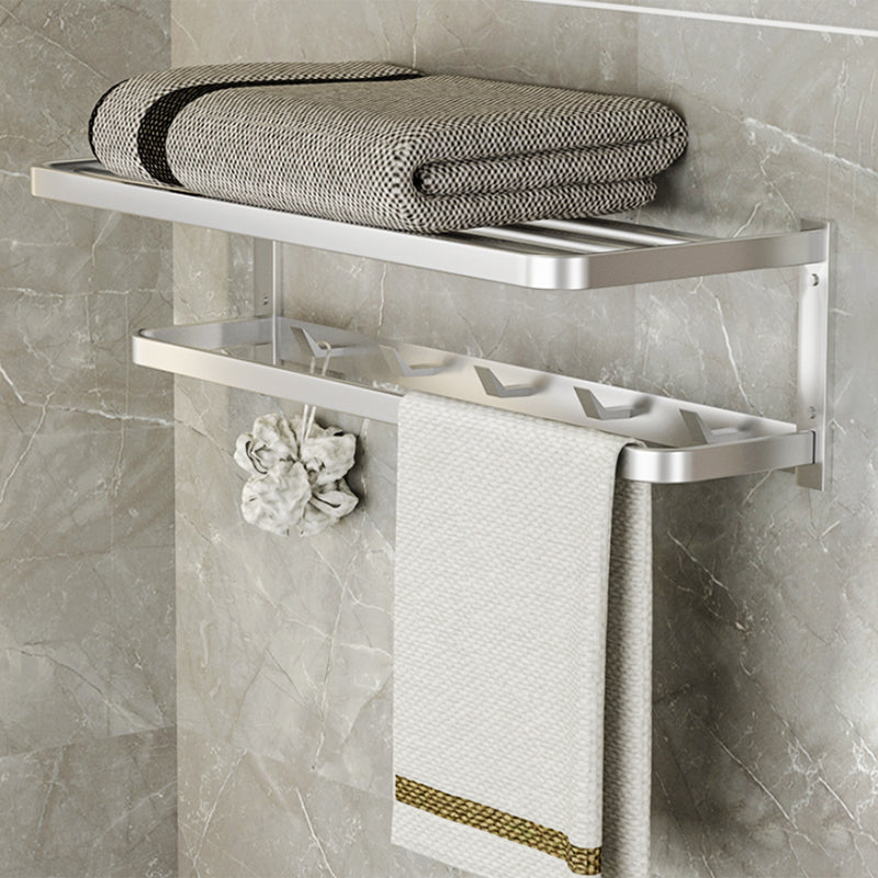 Avtoit | Modern Bathroom Accessories Set Silver Bathroom Shelf Towel Holder Bathroom Accessories Kit
