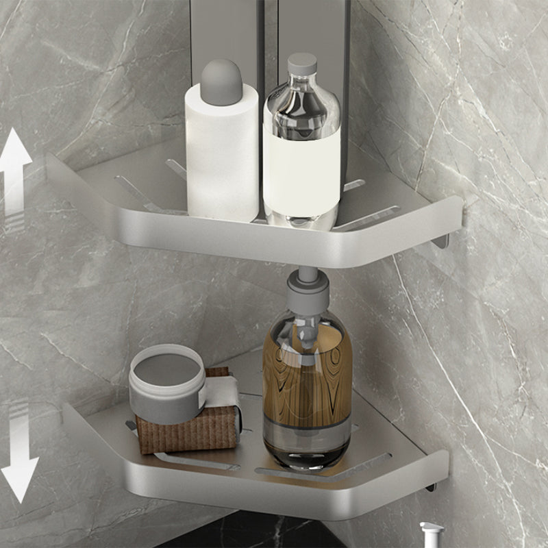 Avtoit | Modern Bathroom Accessories Set Silver Bathroom Shelf Towel Holder Bathroom Accessories Kit