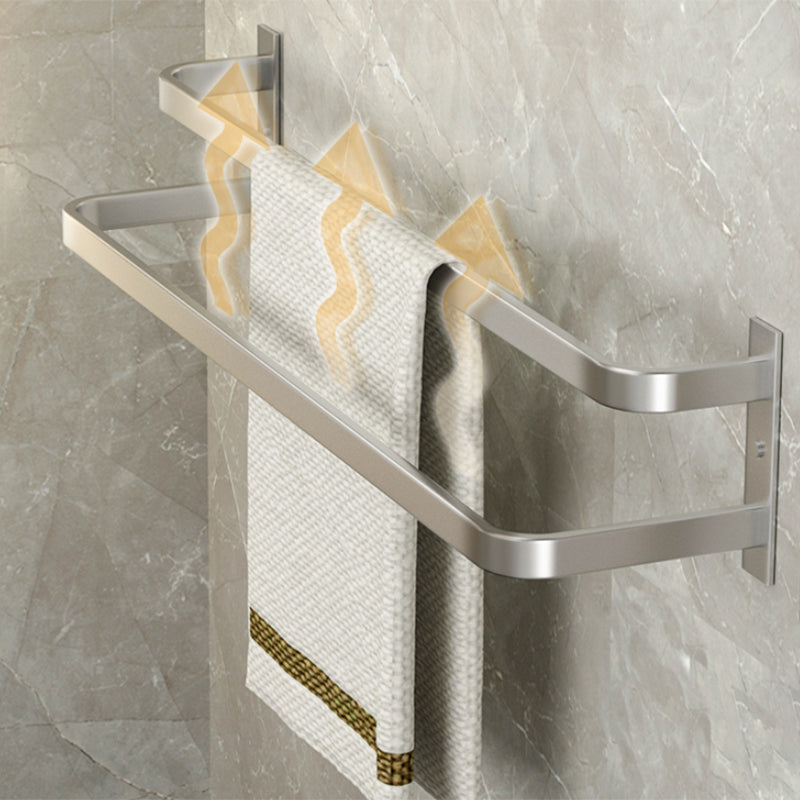 Avtoit | Modern Bathroom Accessories Set Silver Bathroom Shelf Towel Holder Bathroom Accessories Kit