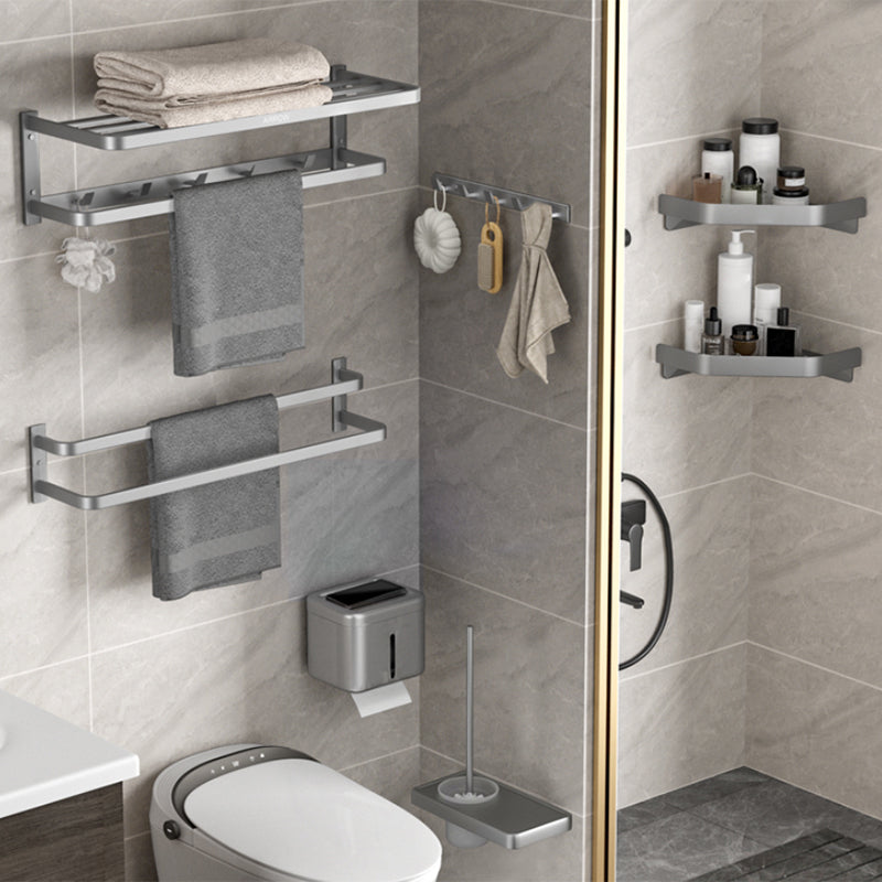 Avtoit | Modern Gray Bathroom Accessory Kit Paper Holder Bath Shelf Bathroom Hardware Set