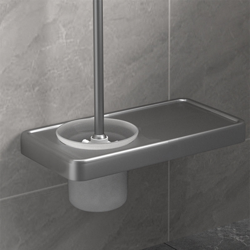 Avtoit | Modern Gray Bathroom Accessory Kit Paper Holder Bath Shelf Bathroom Hardware Set