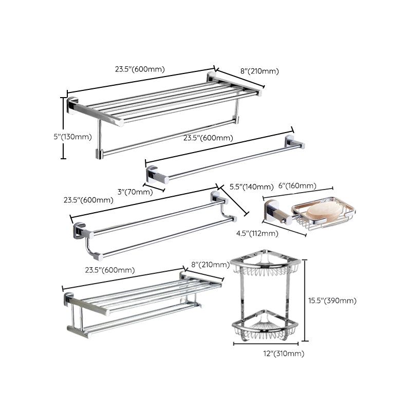 Avtoit | Modern Bathroom Accessory Set Paper Holder Towel Bar Stainless Steel Bathroom Set
