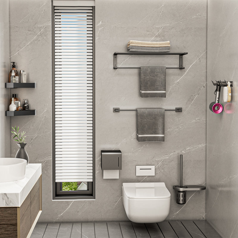 Avtoit | Modern bathroom accessory set Bathroom shelf Towel bar gray bathroom accessory set