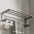 Avtoit | Modern bathroom accessory set Bathroom shelf Towel bar gray bathroom accessory set