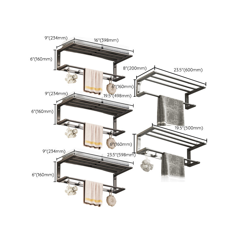 Avtoit | Modern bathroom accessory set Bathroom shelf Towel bar gray bathroom accessory set