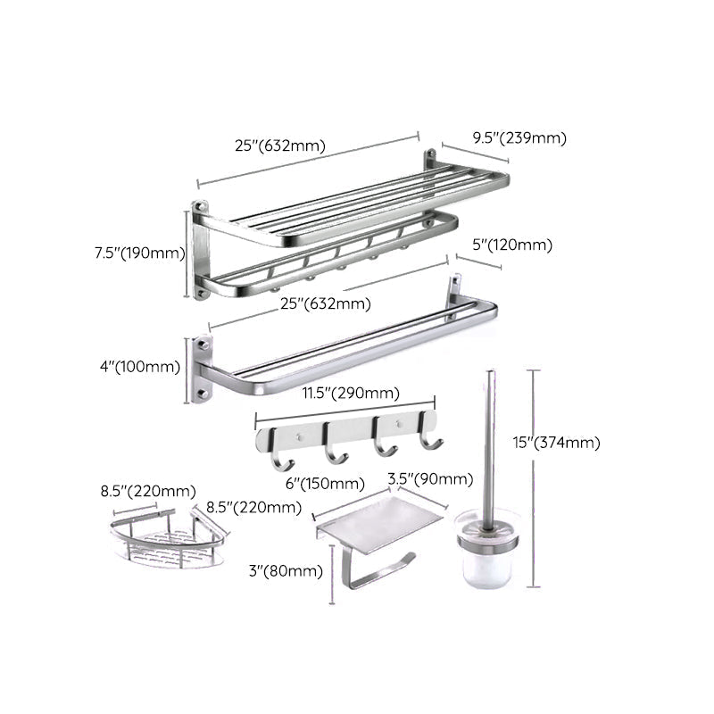 Avtoit | Modern Bathroom Set Tissue Holder Bath Shelf Stainless Steel Bathroom Accessory Set