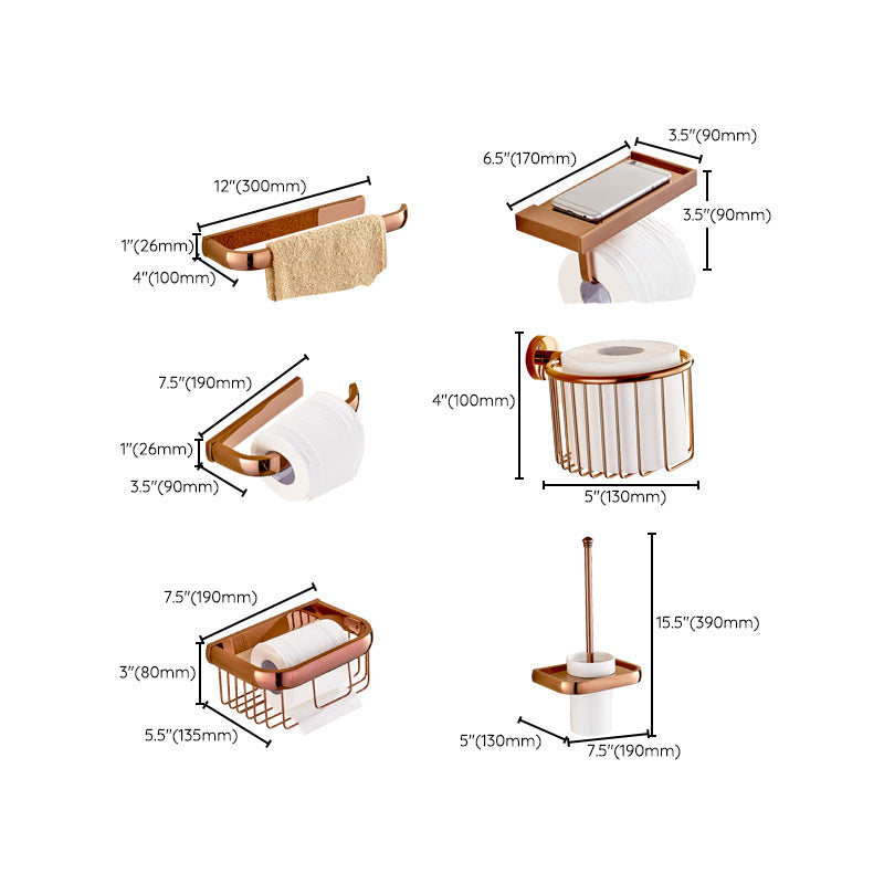 Avtoit | 6-piece Bathroom Accessory Set Vintage Brass Bath Hardware Set