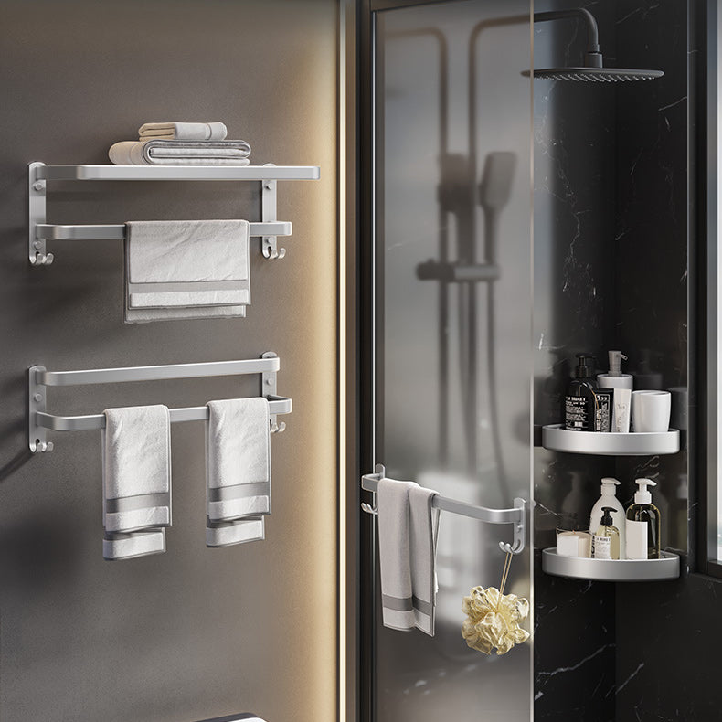 Avtoit | 7-piece Bathroom Accessory Set Modern Aluminum Bathroom Set in Silver