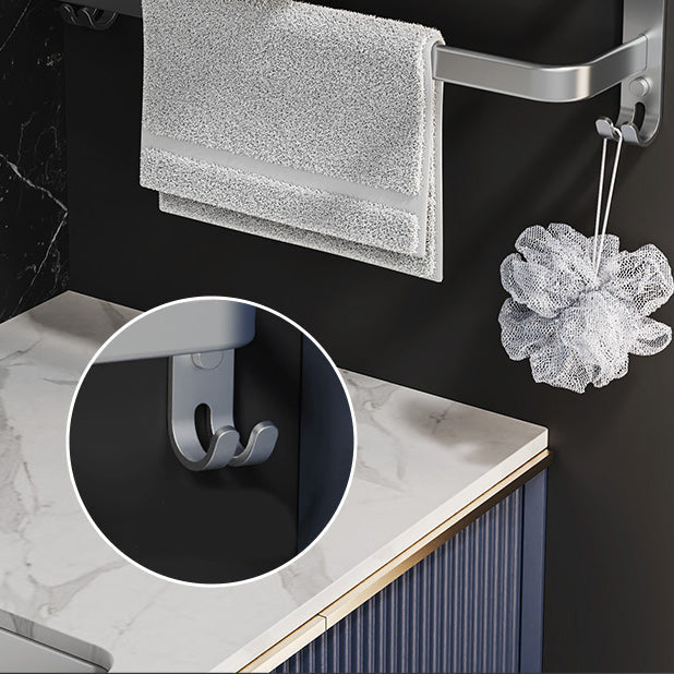 Avtoit | 7-piece Bathroom Accessory Set Modern Aluminum Bathroom Set in Silver