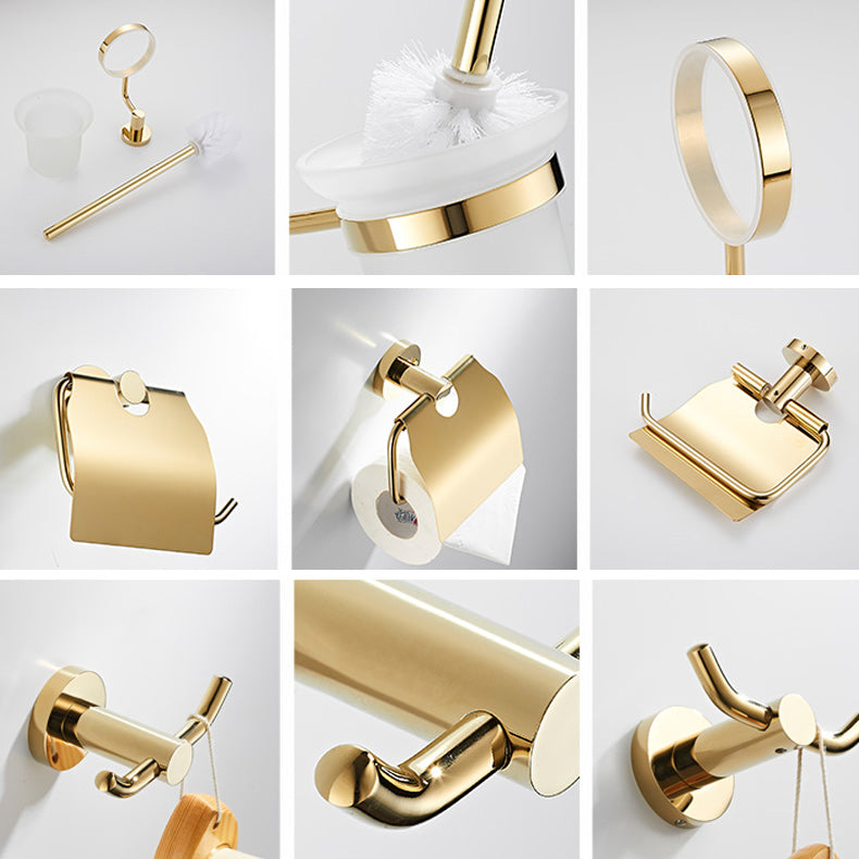 Avtoit | 4 Pieces Traditional Bathroom Accessory Set Brass Bathroom Set in Matte Gold
