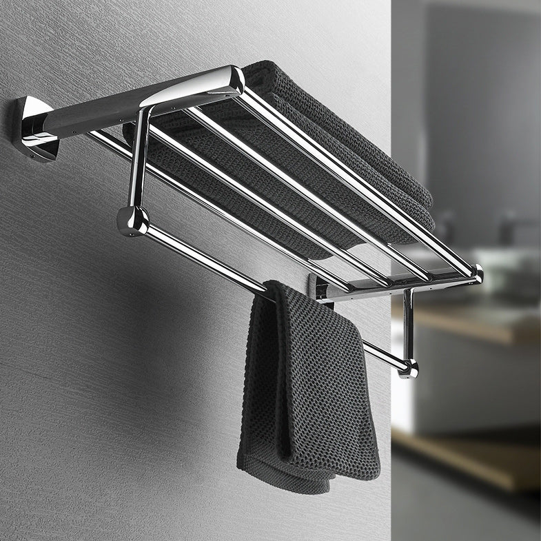 Avtoit | Polished Chrome Modernism Bathroom Accessory Set Bath Shelf / Towel Bar / Bathrobe Hook Included
