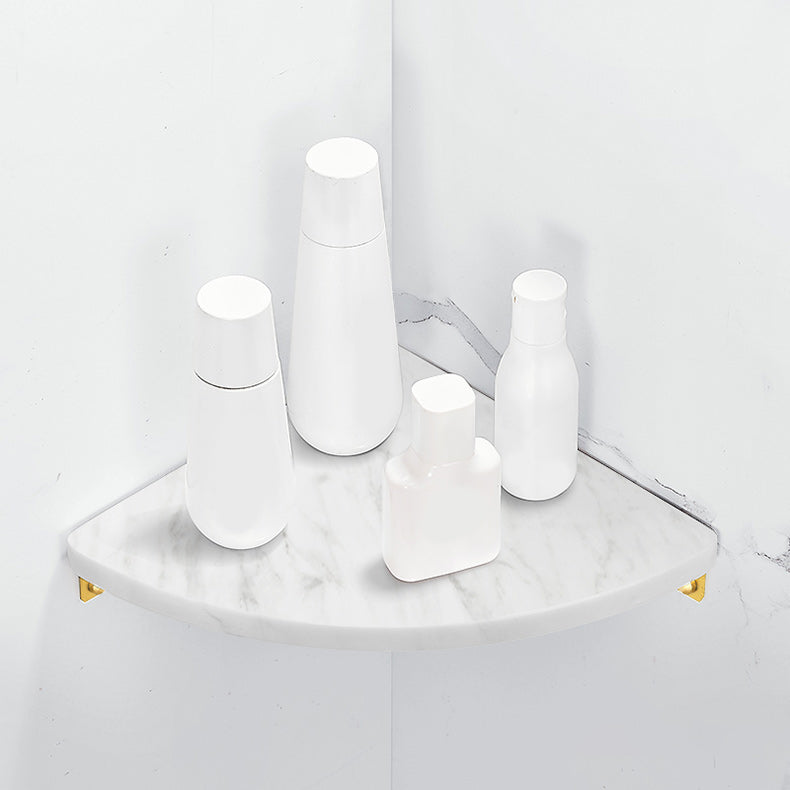 Avtoit | 2-piece bathroom fitting set metal and marble bathroom shelf set