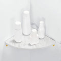Avtoit | 2-piece bathroom fitting set metal and marble bathroom shelf set