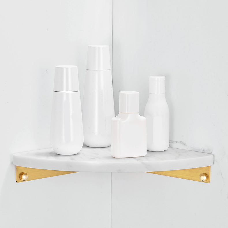 Avtoit | 2-piece bathroom fitting set metal and marble bathroom shelf set