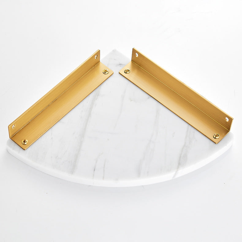 Avtoit | 2-piece bathroom fitting set metal and marble bathroom shelf set