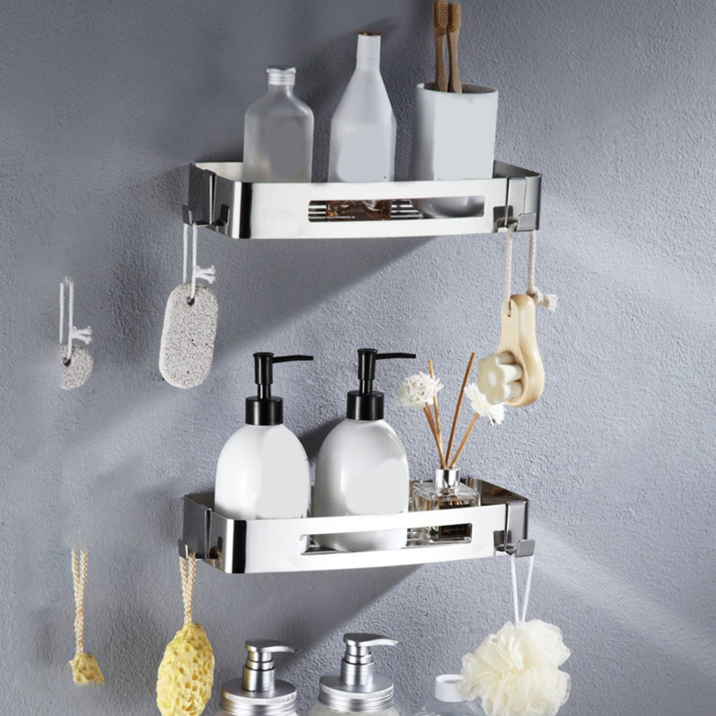 Avtoit | Modern Stainless Steel Bathroom Accessory Set Rectangular & Triangle Bathroom Shelf
