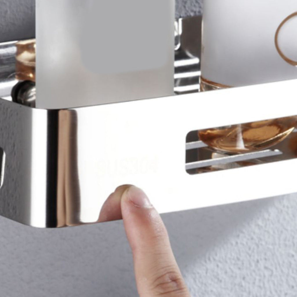 Avtoit | Modern Stainless Steel Bath Accessory Set Rectangular & Triangular Bath Shelf