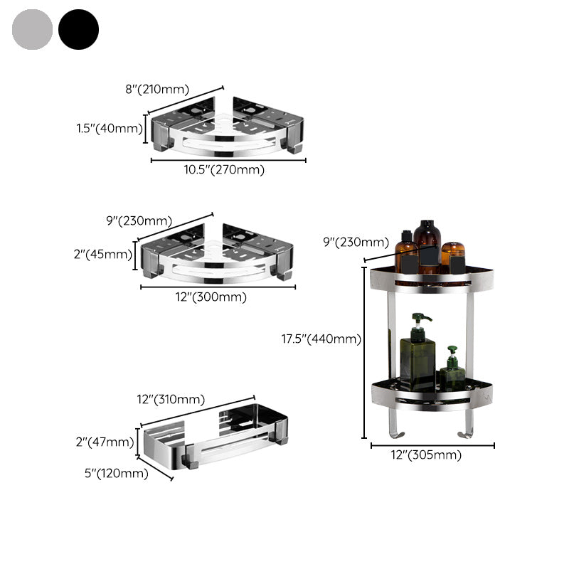 Avtoit | Modern Stainless Steel Bathroom Accessory Set Rectangular & Triangle Bathroom Shelf