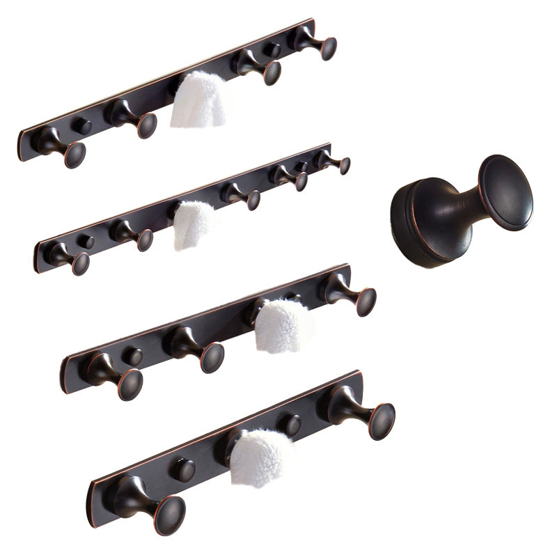 Avtoit | 5-piece traditional bathroom accessory set brushed brass bathrobe hooks