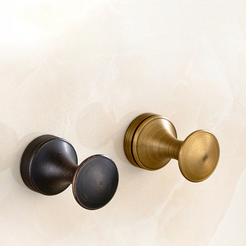 Avtoit | 5-piece traditional bathroom accessory set brushed brass bathrobe hooks