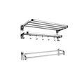 Avtoit | Contemporary bathroom accessory set made of chrome-plated stainless steel with bathrobe hooks/towel rail
