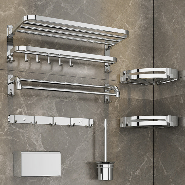 Avtoit | Modern Bathroom Accessory Set Made of Chrome-Plated Stainless Steel with Bathrobe Hook/Towel Bar