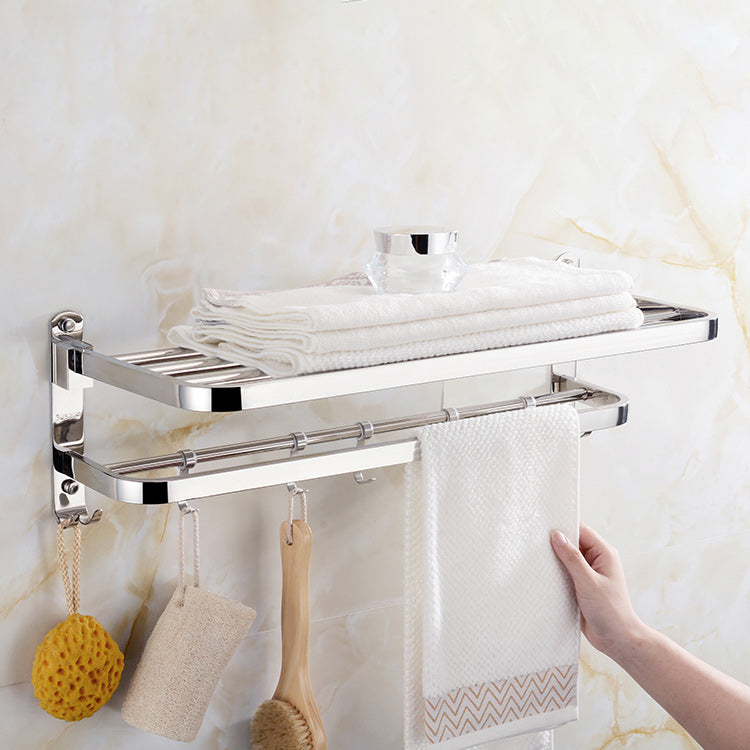 Avtoit | Contemporary bathroom accessory set made of chrome-plated stainless steel with bathrobe hooks/towel rail