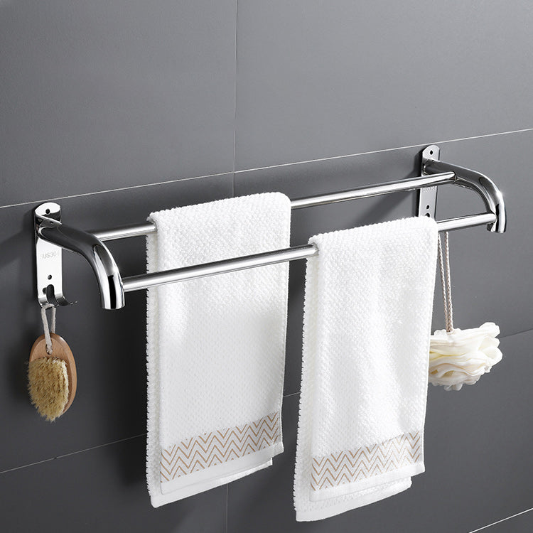 Avtoit | Modern Bathroom Accessory Set Made of Chrome-Plated Stainless Steel with Bathrobe Hook/Towel Bar