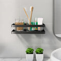 Avtoit | 2-piece bathroom shelf made of matte black metal bathroom hardware set